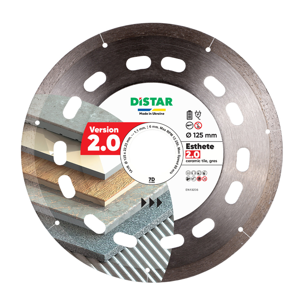 DISTAR Esthete 2.0 – Disque diamanté pour carrelage et grès cérame – Ø 125 × 1,1 mm