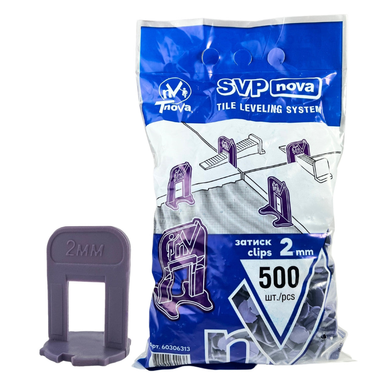 SVP - Croisillons autonivelants à cale 2 mm 500 pcs