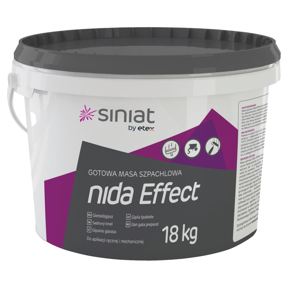 SINIAT - Nida Effect – enduit de finition prêt à l’emploi 18 kg