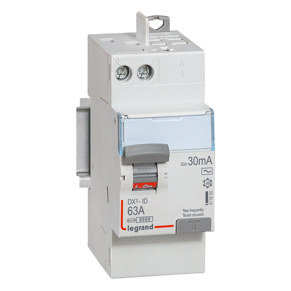 LEGRAND - Interrupteur différentiel DX3-ID haut vis/haut auto 2P 230V~ 63A A 30m
