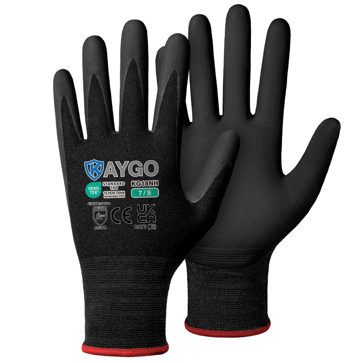 AYGO - Gants de travail de sécurité durable en nylon enduit de PU, antidérapant et anti