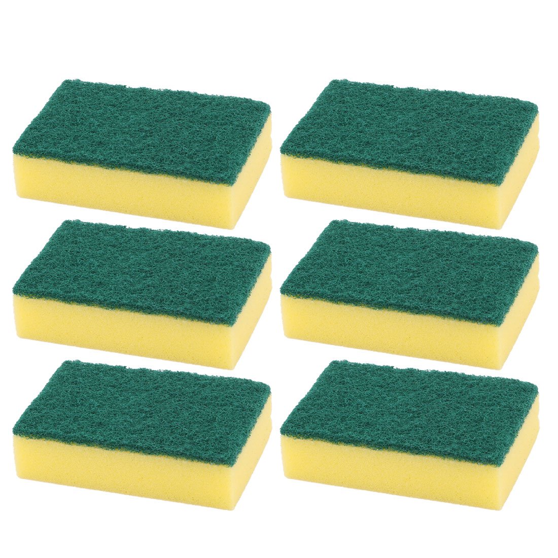Éponge et tampon à récurer, éponge de nettoyage ménager, chiffon éponge pour la vaisselle. color: Green with Yellow