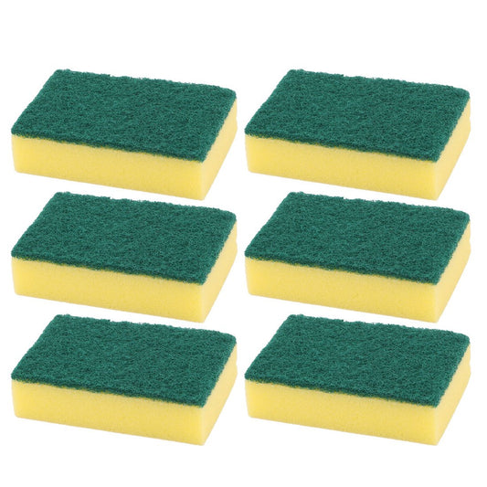 Éponge et tampon à récurer, éponge de nettoyage ménager, chiffon éponge pour la vaisselle. color: Green with Yellow