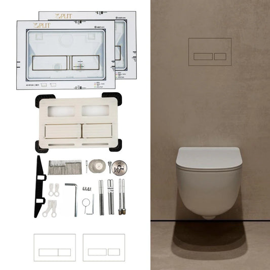 EDPLIT - Bouton de chasse d'eau caché Edplit Invisi Tile Touch M2 + OUTILS D'INSTALLATION