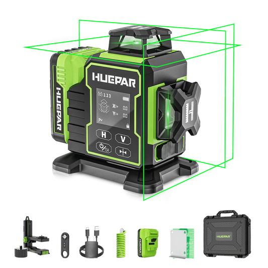 HUEPAR - W03CG – Nouveau niveau laser de construction 3x360 auto-nivelant, niveau …