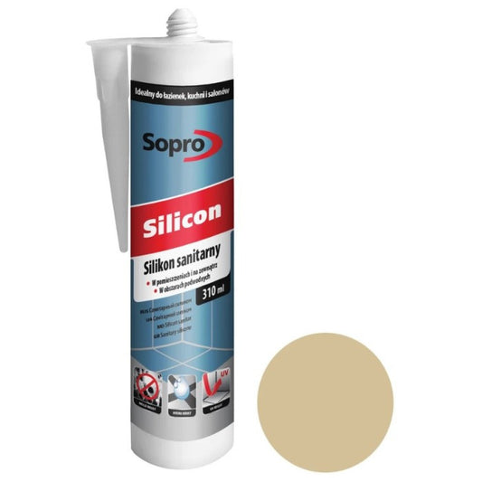 Silicone sanitaire Sopro Silicon «Beige 32» – cartouche 310 ml