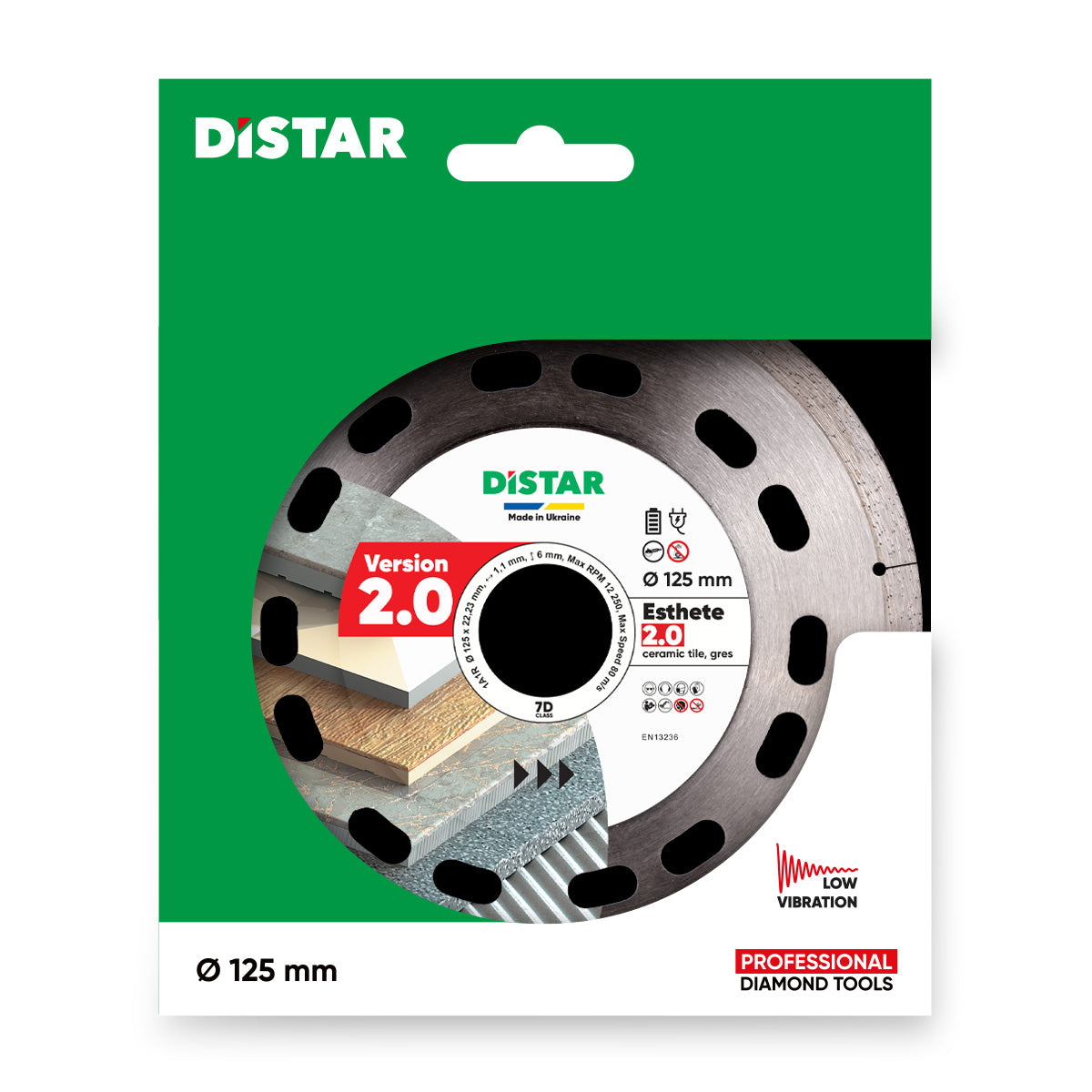 DISTAR Esthete 2.0 – Disque diamanté pour carrelage et grès cérame – Ø 125 × 1,1 mm