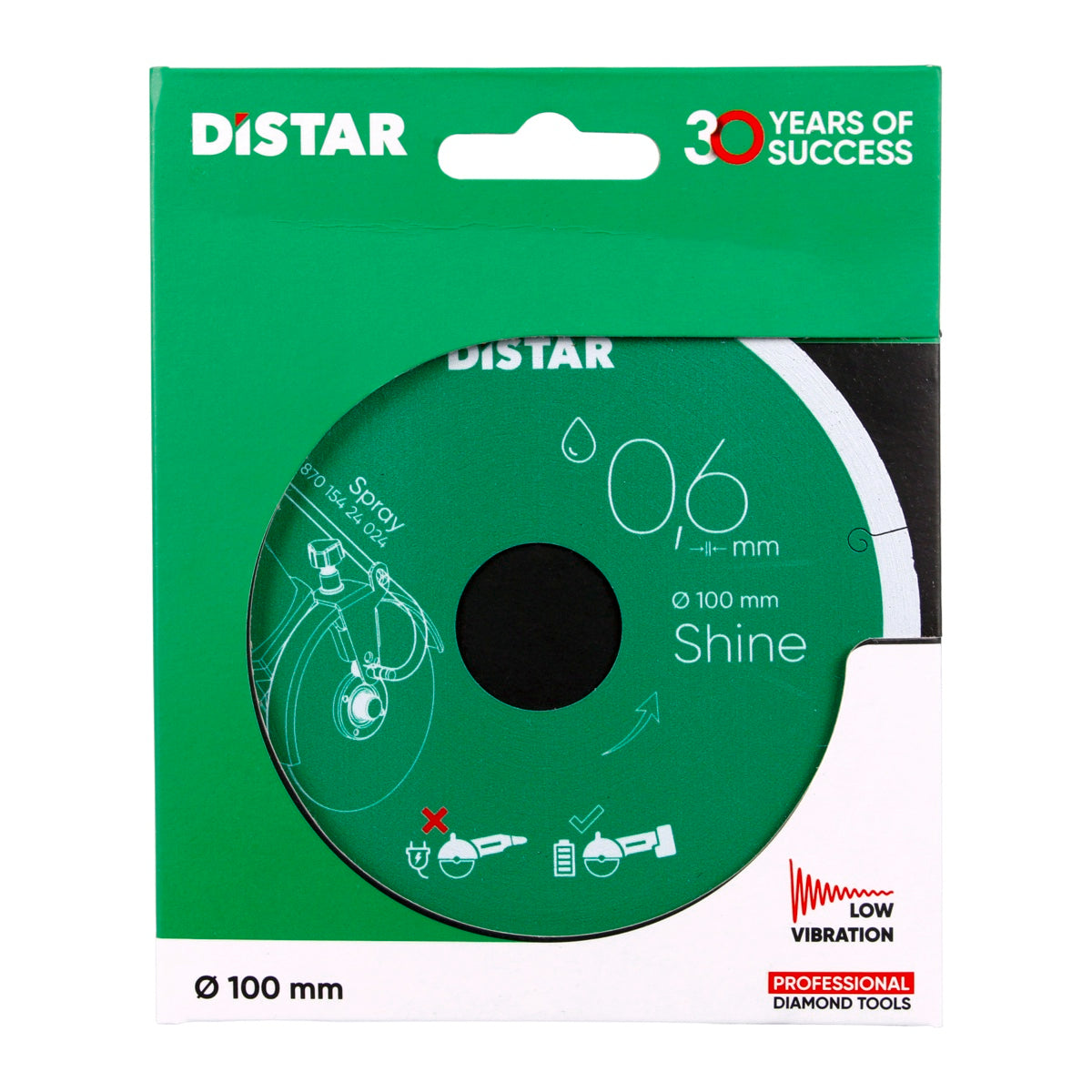 DISTAR Shine – Disque diamanté ultra-fin pour carrelage et grès cérame – Ø 100 / 125 mm