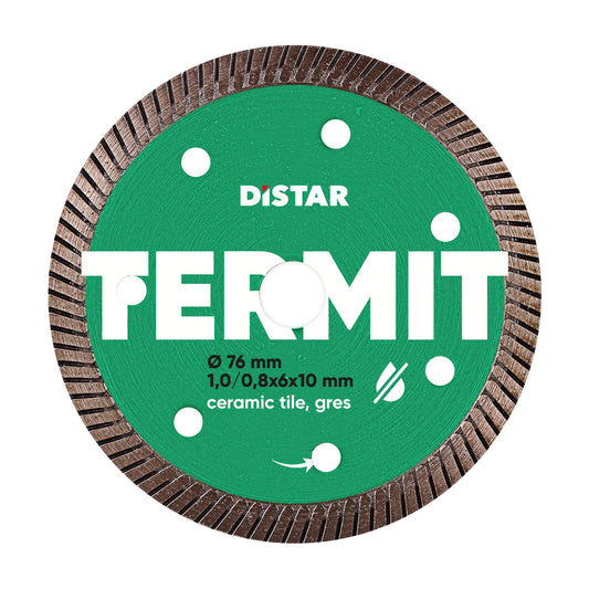 DISTAR Termit – Disque diamanté Turbo pour carrelage et grès cérame – Ø 76 × 1,0 mm – Alésage 10 mm