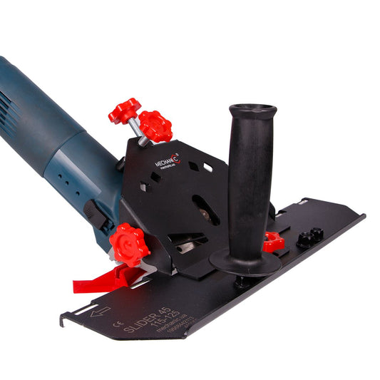 Mechanic SLIDER 45 2.0 by DISTAR – Guide de coupe à 45° pour meuleuse Ø 115 / 125 mm