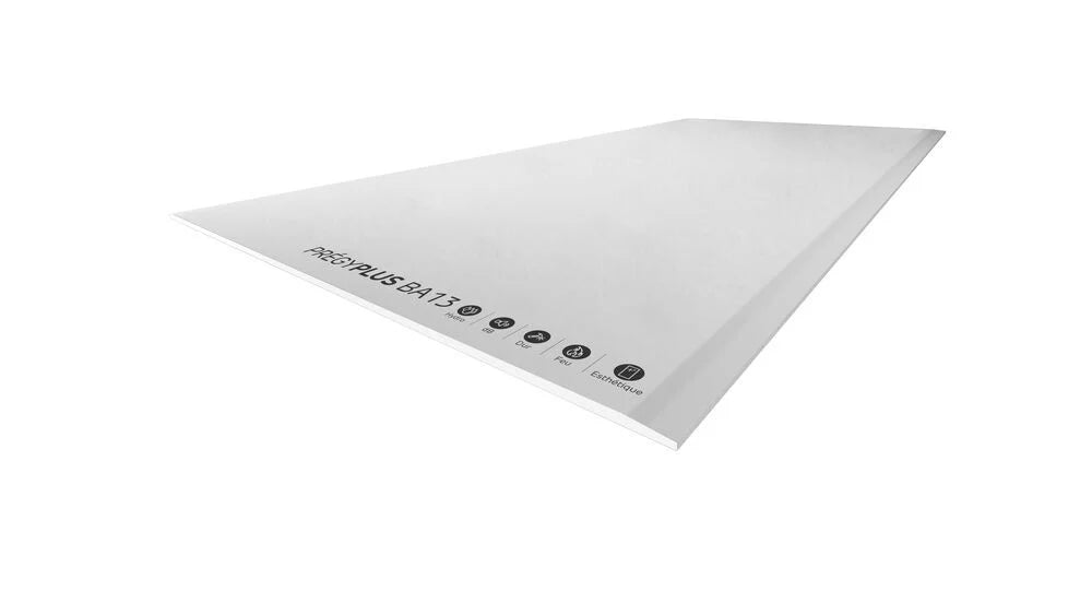 SINIAT - Plaque de plâtre BA13 PREGYPLAC Standard 2,6x1,2m - ép. 12,5 mm