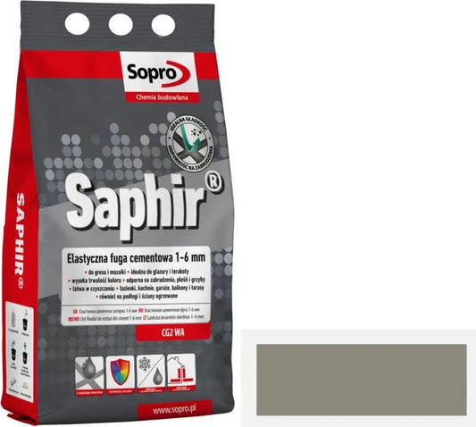 SOPRO - Joints pour carrelage SOPRO Saphir couleur Gris 2 kg