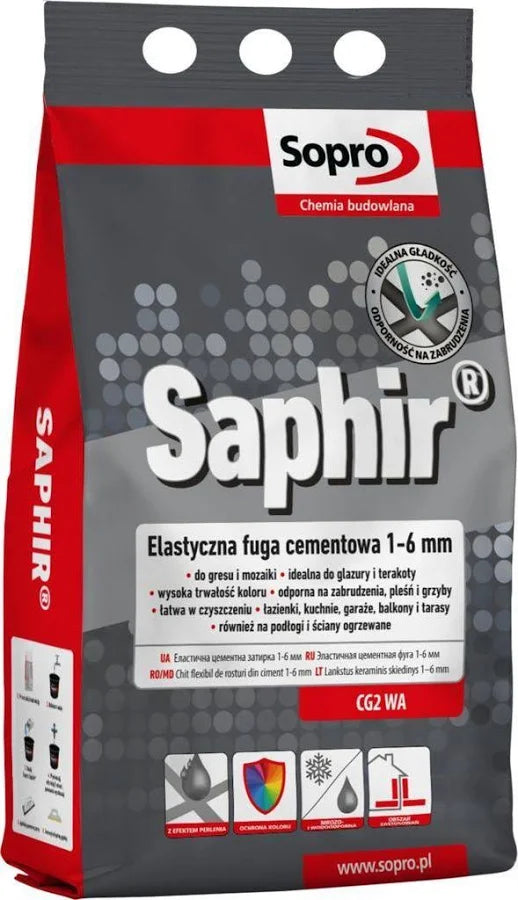 SOPRO - Joints pour carrelage SOPRO Saphir couleur Antracyt 2 kg