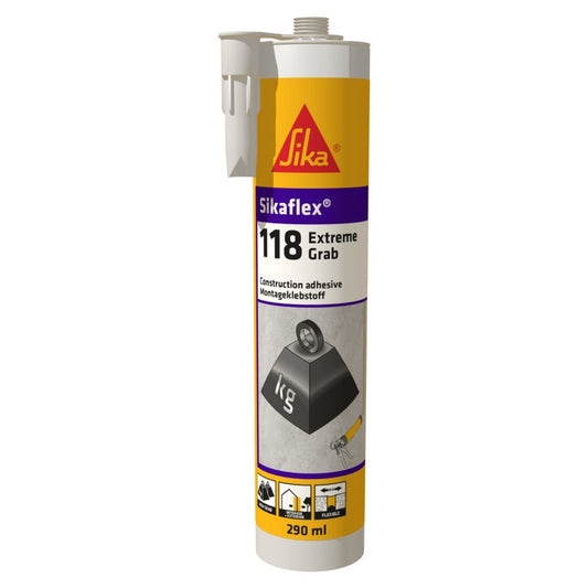 SIKA - SikaFlex-118 Extreme Grab - Colle à adhérence initiale extrême EC 1 PLUS 400 g / 290 ml