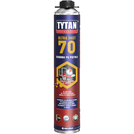 TYTAN - Tytan ULTRA FAST 70 – Mousse de montage à faible expansion 870 ml (à pistolet)