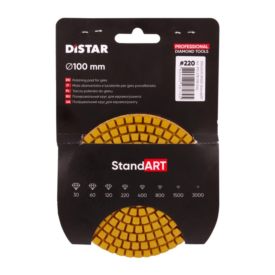 DISTAR StandART – Disque de ponçage flexible pour carrelage et grès cérame – Ø 100 mm